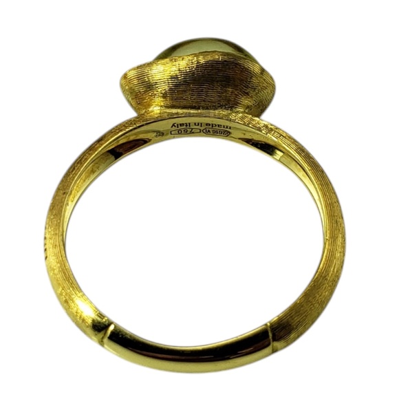 Marco Bicego 18K Yellow Gold Cabochon Citrine Jaipur Frame Ring Size 7.5 #20326 - Picture 4 of 8